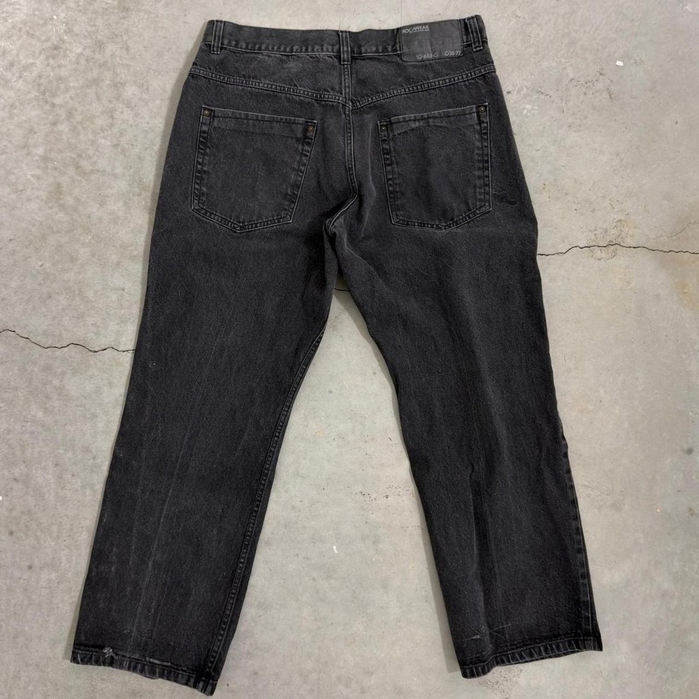 Vintage Y2K Rocawear 40x31 Black Original Fit Straight Leg Baggy Relaxed Jeans - Picture 2 of 6